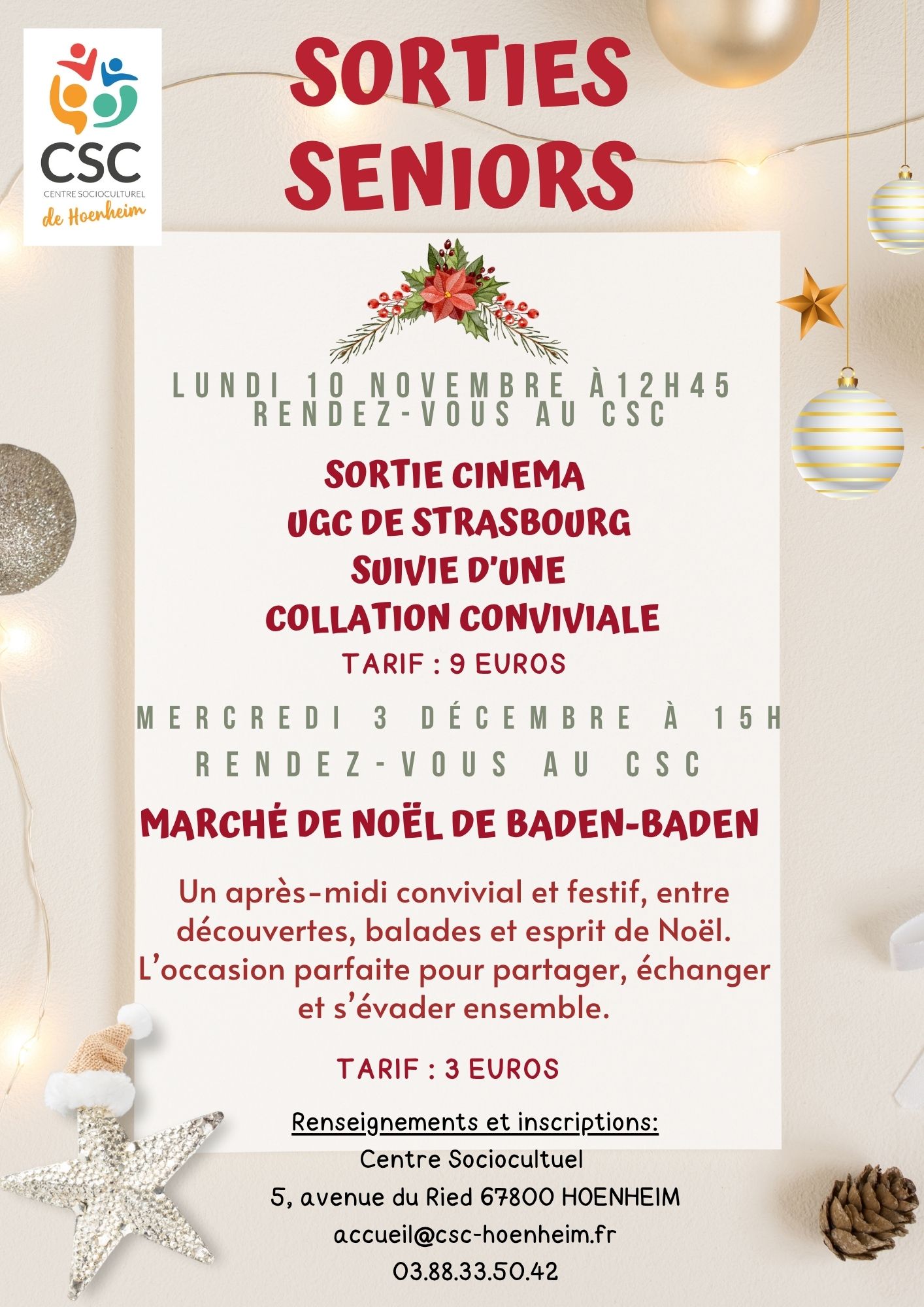 sortie de noel senior